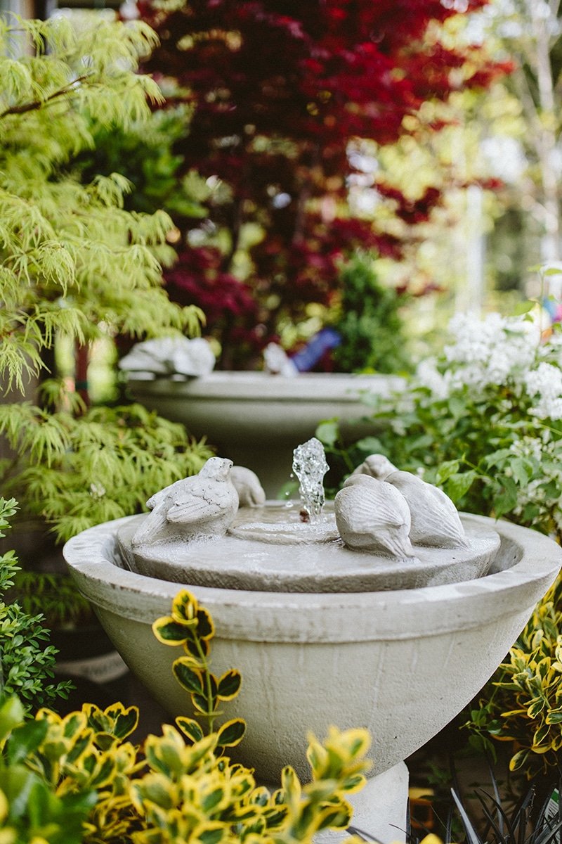 Fountains and Bird Baths at Dennis' 7 Dees Lake Oswego Garden Center